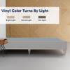 Greaton, 15-Inch Premium Vinyl Material Wood Box Spring/Bed Frame, Durable, Stylish, Multi Colour Options and Comfortable Foundation with Acrylic Legs, Twin, Light Gray view 4