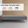 Greaton, 15-Inch Premium Vinyl Material Wood Box Spring/Bed Frame, Durable, Stylish, Multi Colour Options and Comfortable Foundation with Silver Metal Legs, Queen, Dark Grey view 4