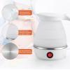 Collapsible Water Kettle, 304 Stainless Steel Heat Dissipation White Portable Fast Boiling Collapsible Water Kettle for Camping Hotel (US Plug 110V) view 3