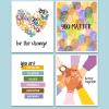4 PCS Inclusive Classroom Wall Art Encouragement Diversity Nursery Wall Decor, Unframed, Inspirational Human Equality Diversity Prints Painting Artwork for Office Classroom Bedroom Home, 8x10 inch view 1