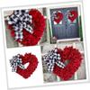 Garneck Valentine's Day Decoration Heart Shaped Wreath Wedding Decorations Flower Wreaths for Front Door Wedding Decorations Valentines Day Heart 's Ornament view 2