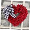 Garneck Valentine's Day Decoration Heart Shaped Wreath Wedding Decorations Flower Wreaths for Front Door Wedding Decorations Valentines Day Heart 's Ornament view 4