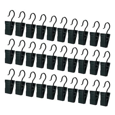 Garneck 60 PCS Clip Hooks Drapery Hooks Clip Ring Drapery Rings Curtain Accessories