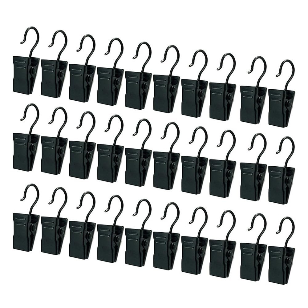 Garneck 60 PCS Clip Hooks Drapery Hooks Clip Ring Drapery Rings Curtain Accessories