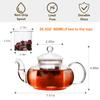 CnGlass 33.8oz Glass Teapot with Removable Infuser,Stovetop Safe Tea Kettle with Glass Tea Warmer 5.3 in/13.5cm Diameter view 2