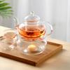 CnGlass 33.8oz Glass Teapot with Removable Infuser,Stovetop Safe Tea Kettle with Glass Tea Warmer 5.3 in/13.5cm Diameter view 3