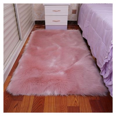 KXCR Rectangle Soft Area Rug Fluffy Carpets Large Area Carpet Long Hair Solid Mat Plush Bedroom Mats Home Decor Corridor Kids Room Decor Rugs (Color : Light Pink, Size : 90x120cm)