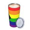 Progress Pride Rainbow LGBT,LGBTQ Transgender Gay Flags Tumbler, 20oz Tumbler with Lids and Straws insulated tumblers Stainless Steel Vacuum Insulated Travel Mug Double Wall Water Coffee Tumbler view 3