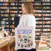 WZMPA K-Pop Member Canvas Tote Bag Korea Group Fans Gift Korean Group Shopping Grocery Bag (ZOO TG) view 3