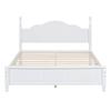 Aiuyesuo 3-Pieces Bedroom Sets, Queen Size Wood Platform Bed and 2 Nightstands, Retro Style Platform Bed with Wooden Slat Support and Headboard,No Box Spring Needed, Easy Assembly (White-D13M) view 4