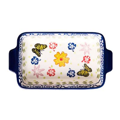 Baking Dish Ceramic Baking Dish, 2Piece Rectangular Bakeware Lasagna Pan, Casserole Dish for Cooking, Kitchen, Banquet and Daily Use bakeware