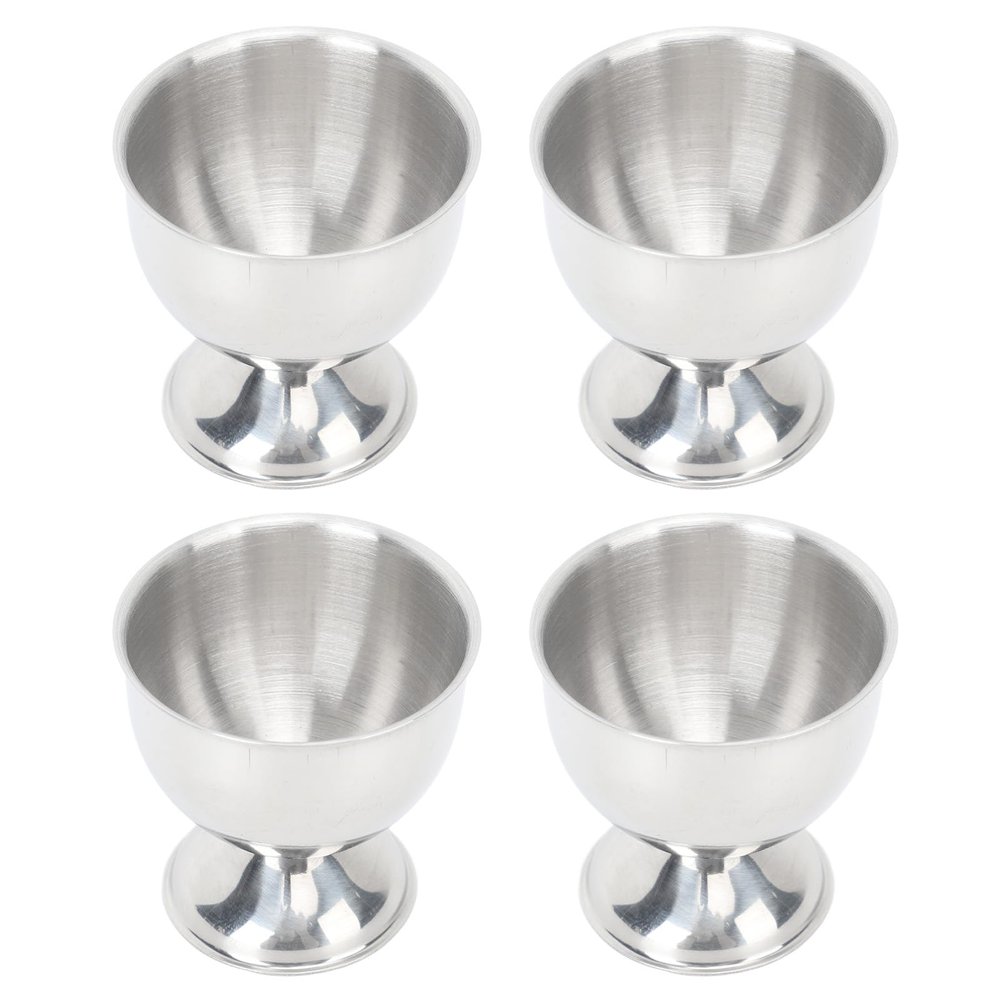 4PCS Egg Cup Holder, Stainless Steel Egg Cups Set Easy to Egg Holders Kitchen Tool for Soft Eggs, 40ml Egg Tray Kitchen Tool for Breakfast