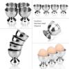 4PCS Egg Cup Holder, Stainless Steel Egg Cups Set Easy to Egg Holders Kitchen Tool for Soft Eggs, 40ml Egg Tray Kitchen Tool for Breakfast view 2