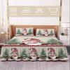 Christmas Southwest Wrap Around Pleated Bed Skirts for Cal.King Bed 72x84, Decorative Dust Ruffle Bed Sheet & Bedskirt 18'' Drop Bedspread with Pillow Case 20x36 Luxury Gnomes Pine Tree view 2