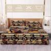 Historical African Women Wrap Around Pleated Bed Skirts for Twin Bed 39x75, Decorative Dust Ruffle Bed Sheet & Bedskirt 18'' Drop Bedspread with Pillow Case 20x30 American Indian Southwest Traditional view 2