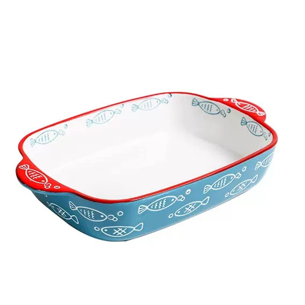 Baking Dish Ceramic Baking Dishes,Rectangular Lasagna Pan,Casserole Dish,Microwave and Oven Double Ear Rectangular Ceramic Bakeware bakeware