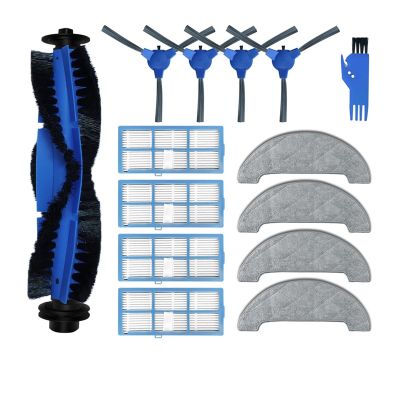 ZeAda Main Brush Side Brush Hepa Filter Mop Rag Replacement Parts,Compatible for Proscenic 850T / 850P Robot Vacuum Spare Parts Accessories Kit (Color : Set b)