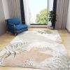 ELLECO Abstract Plant Leaf Area Rugs, Minimalist Modern Plant Indoor Non-Slip Kids Rug, Upholstery Rug with Non-Slip Backing for Kids Boys Girls Bedroom Living Room Dining Room Study 4ftx6ft view 4