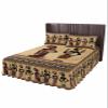 African Women Wrap Around Pleated Bed Skirts for Full Bed 54x75, Decorative Dust Ruffle Bed Sheet & Bedskirt 18'' Drop Bedspread with Pillow Case 20x30 Native American Indian Rustic Tribal Ethnic view 1