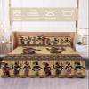 African Women Wrap Around Pleated Bed Skirts for Cal.King Bed 72x84, Decorative Dust Ruffle Bed Sheet & Bedskirt 18'' Drop Bedspread with Pillow Case 20x36 Native American Indian Rustic Tribal Ethnic view 2