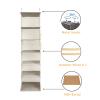 YRCBEHFU 2 Packs Hanging Closet Organizer, 6-Shelf Closet Organizers and Storage with Side Pockets, Collapsible Hanging Shelves for Closet & RV & College Dorm,Beige view 4