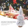 GANAZONO 4pcs Christmas Trees Tabletop Pine Tree Decor Snow for Holiday Parties and Home Decoration Flocking Christmas Ornaments view 3