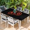 ARTSHOWING Game Fitted Table Cover for 4 ft Rectangle Tables, Waterproof Elastic Vinyl Table Covers Outdoor Tablecloth for Picnic/Camping/Party 24x50inch, Orange Gamepad Video Game Art view 2