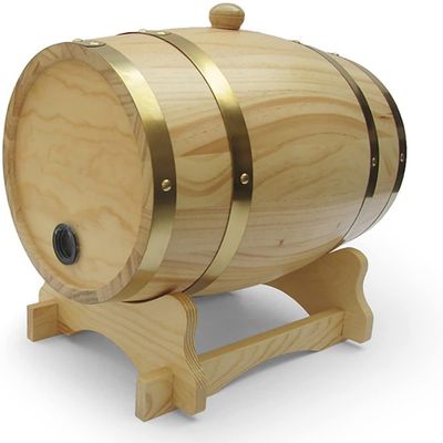 KouRy Wine Barrel Wooden Barrel Vintage Port Rum Hotel Beer Brewing Whiskey Barrels for Wine Barrel Dispenser Home essentials