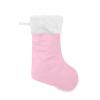 Burbuja Azalea Pink Solid Christmas Stocking 18 in Hanging Stocking with White Cuff, X-mas Stocking for Family Holiday Party Decorations, 1 Pack view 1