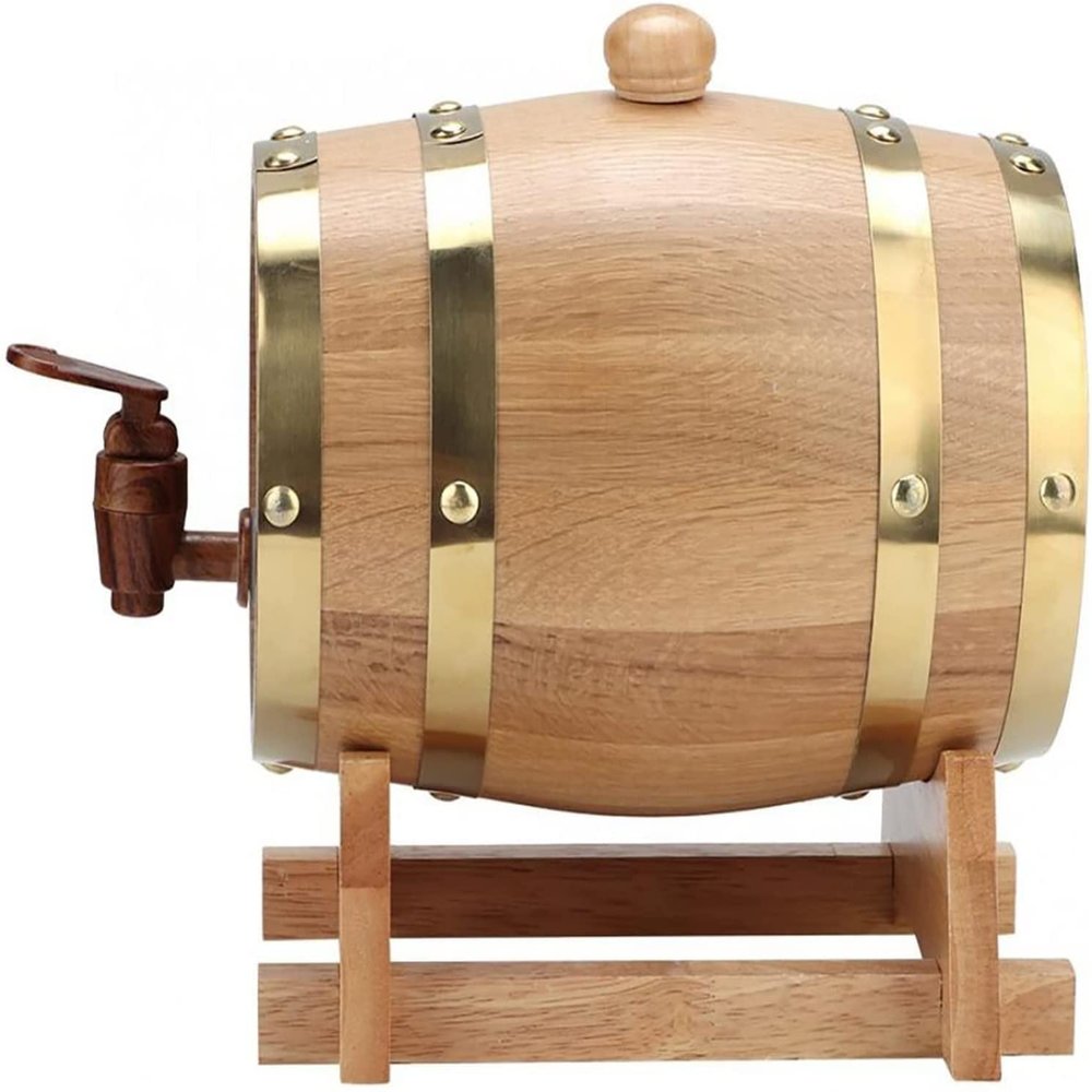 KouRy Wooden Wine Barrel Vintage Oak Home Brew Beer Accessories Wooden Wine Barrel Barrel Dispenser Wine Making Barrels Home essentials