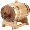 KouRy Wooden Wine Barrel Vintage Oak Home Brew Beer Accessories Wooden Wine Barrel Barrel Dispenser Wine Making Barrels Home essentials view 4