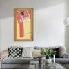 Musik by Gustav Klimt Canvas Poster Canvas Poster Framed Canvas Wall Art for Home and Office Decoration Canvas Wall Pictures for Bedroom Wall Decor Canvas Art Print Gold Frame B,14x28inch view 3