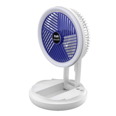 Baddie USB Charging Desk Fan, 4 Speeds Adjustable Table Fan with LED Light, Mini Fan for Desk, Office, Home, Hanging/Wall Mounted