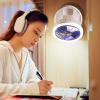 Baddie USB Charging Desk Fan, 4 Speeds Adjustable Table Fan with LED Light, Mini Fan for Desk, Office, Home, Hanging/Wall Mounted view 4