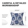COVOME Indigo Blue Trellis Throw Pillow Covers Asian Scenic Chinoiserie Pillow Case Throw Pillow Cover Retro Outdoor Garden Decoration for Couch Sofa Bed Living Room Decor 24x24 in view 3