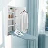 PIAOCAIYIN Wall Mounted Ironing Board, Multi-Functional Clothes Ironing Board Cabinet, White Ironing Board Wall Mount, Foldable Storage Shelve W/Recessed Handle, Built in Ironing Board for Home view 3