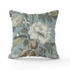 COVOME Spa On Flax Blue Chinoiserie Throw Pillow Covers Grey Peony Asian Pillow Case Accent Pillowcase Classic Square Couch Sofa Cushion Covers for Living Room Bedroom Chair Couch 22x22 in view 2