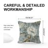 COVOME Spa On Flax Blue Chinoiserie Throw Pillow Covers Grey Peony Asian Pillow Case Accent Pillowcase Classic Square Couch Sofa Cushion Covers for Living Room Bedroom Chair Couch 22x22 in view 3