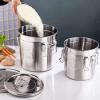 6L/12L Rice Bucket Household Sealed, 304 Stainless Steel Cereal Container, Metal Kitchen Airtight Canister Rice with Lid and Handles, Food Grade Storage Bucket for Rice, Flour, Cereral, Oil (6L) view 2