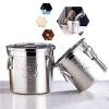 6L/12L Rice Bucket Household Sealed, 304 Stainless Steel Cereal Container, Metal Kitchen Airtight Canister Rice with Lid and Handles, Food Grade Storage Bucket for Rice, Flour, Cereral, Oil (6L) view 4