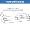 T Cushion Sofa Cover, 3 Pieces Stretch Sofa Slipcover Removable Furniture Protector with 2 Individual T Cushion Shape Seat Covers-Grey-X-2 Seat view 3