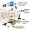 Torzk Garment Rack Heavy Duty, Metal Gold Clothes Rack Storage Clothing Rack For Hanging Clothes Modern Simple Clothes Rail Single Rod Floor-Standing Display Shelf (Size : 100 * 40 * 170cm) view 3