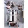 LXHELIVERY Stock Pot Stand Mobile Heavy Duty Induction Pot Soup Pot Round Flower Pot,Planter Trolley Casters for Canteen Restaurant,Garden, Kitchen (Color : Silver, Size : 50cm) view 2