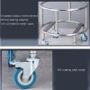 LXHELIVERY Stock Pot Stand Mobile Heavy Duty Induction Pot Soup Pot Round Flower Pot,Planter Trolley Casters for Canteen Restaurant,Garden, Kitchen (Color : Silver, Size : 50cm) view 3