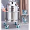 LXHELIVERY Stock Pot Stand Mobile Heavy Duty Induction Pot Soup Pot Round Flower Pot,Planter Trolley Casters for Canteen Restaurant,Garden, Kitchen (Color : Silver, Size : 50cm) view 4