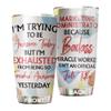 MEDROC Awesome Miracle Worker Marketing Administrator Tumbler Stainless Steel 20oz, Funny Gifts Bulks For Office Women Men Work Friends Coworker, Driking Coffee Cup For Birthday Christmas view 1