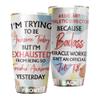 MEDROC Awesome Miracle Worker Assistant Athletic Director Tumbler Stainless Steel 20oz, Funny Gifts Bulks For Office Women Men Work Friends Coworker, Driking Coffee Cup For Birthday Christmas view 1