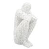 Ddewing Thinker Statue, Modern Home Resin Sculptures, White Resin Eco Friendly Bookend Function Thinker Mosaic Statue for Bedroom Shelf Office view 1