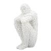 Ddewing Thinker Statue, Modern Home Resin Sculptures, White Resin Eco Friendly Bookend Function Thinker Mosaic Statue for Bedroom Shelf Office view 2