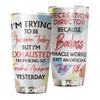 MEDROC Awesome Miracle Worker Recreation Director Tumbler Stainless Steel 20oz, Funny Gifts Bulks For Office Women Men Work Friends Coworker, Driking Coffee Cup For Birthday Christmas view 1
